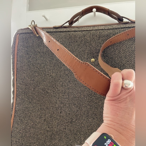 Hartmann Bags Vintage Hartmann Signature Leather And Tweed Garment